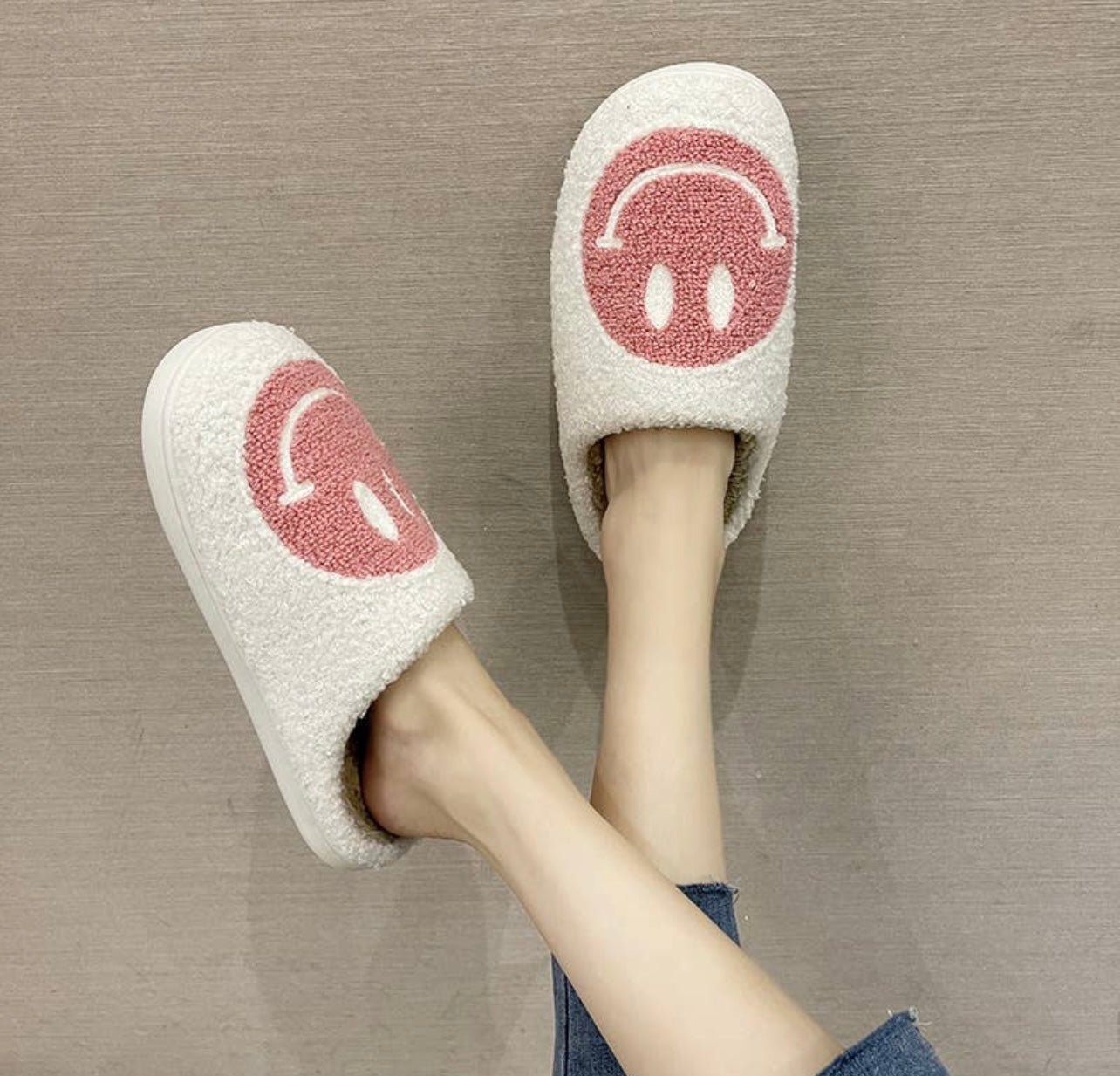 Smiley Face slippers (3 color options)